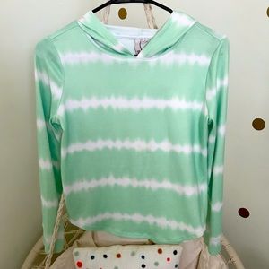 So Green long sleeve hoodie - L